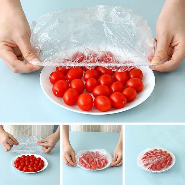 100pcs Disposable Flexible Transparent Plastic Food Storage Bags – Resealable & Multi-purpose
