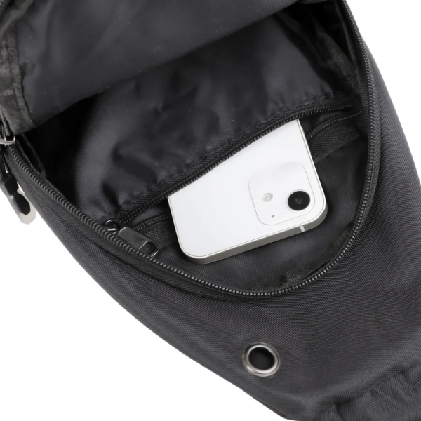 Minimalist Black Crossbody Sling Bag – Lightweight & Stylish Travel Chest Pack For Men & Women