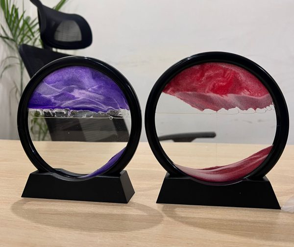 Moving Sand Art 6 Inches Sandscape Painting – Sand Clock – Hourglass Sand Timer