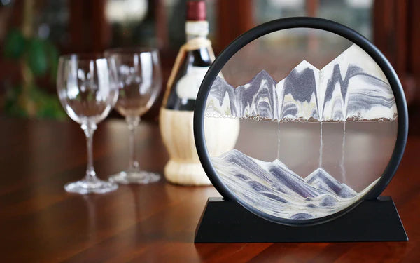 Moving Sand Art 6 Inches Sandscape Painting – Sand Clock – Hourglass Sand Timer