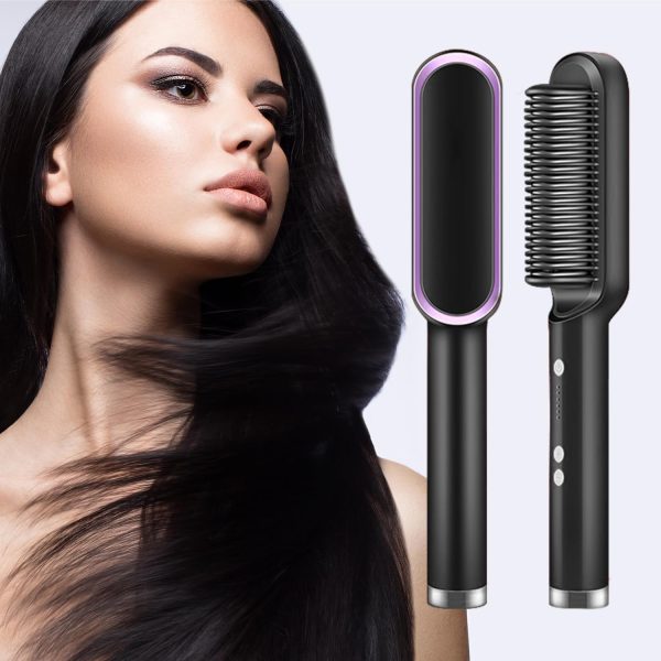 Multifunctional Hair Straightener Brush Heated Brushes Ceramic Anti-scald Hair Straightening Hot Comb