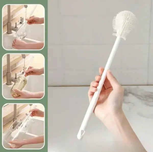Multifunctional Silicone Bottle Brush – Eco-friendly, Flexible, And Durable Cleaning Brush For Bottles, Cups, And Kitchenware