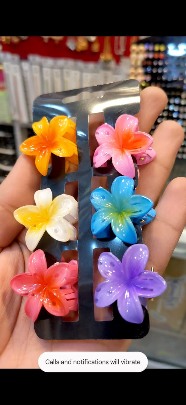 Pack Off 06 Mini Sunflower Fashion Girl Hair Clip | Hair Clip For Women | Best Quality Hair Clip ( Random Color )