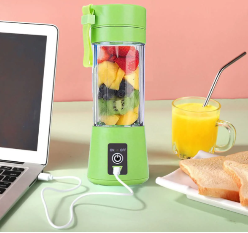 Portable Mini 6 Blade Juicer Blender | Outdoor Juicing Cup (380ml) – Rechargeable (random Color)