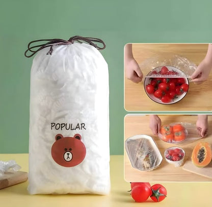100pcs Disposable Flexible Transparent Plastic Food Storage Bags – Resealable & Multi-purpose