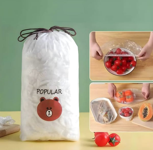 100pcs Disposable Flexible Transparent Plastic Food Storage Bags – Resealable & Multi-purpose