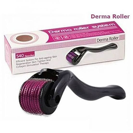 Derma Roller 540 Titanium Needle Facial & Hair Therapy Microneedle Hair Regrowth Beard Growth Anti Hair Loss Treatment Thinning
