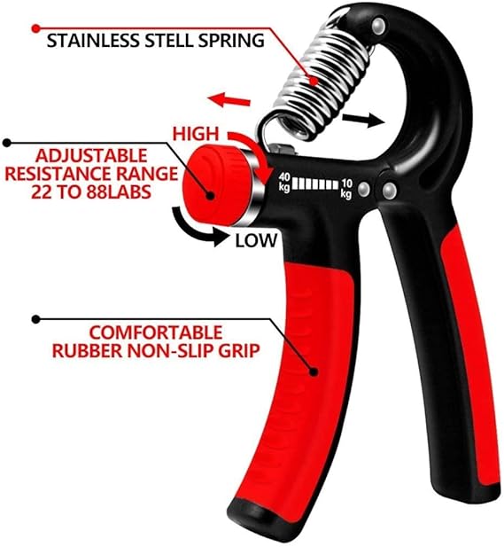Hand Grip Strengthener Adjustable Resistance Wrist Strengthener Forearm Gripper Hand Workout Squeezer Grip [Rondom colour]