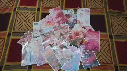 Pack Of 20 Pink Wall Collage Set Aesthetic Stickers For Bedroom Decor