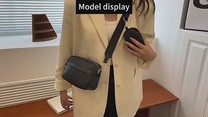 Stylish Girl’s Convertible Crossbody Bag – Fashion Handbags For Ladies Pu Leather Polyester Waterproof Shoulder Bags With Change Purse Trending Travel Crossbody Bag – 1 Pc, Black Pu Leather